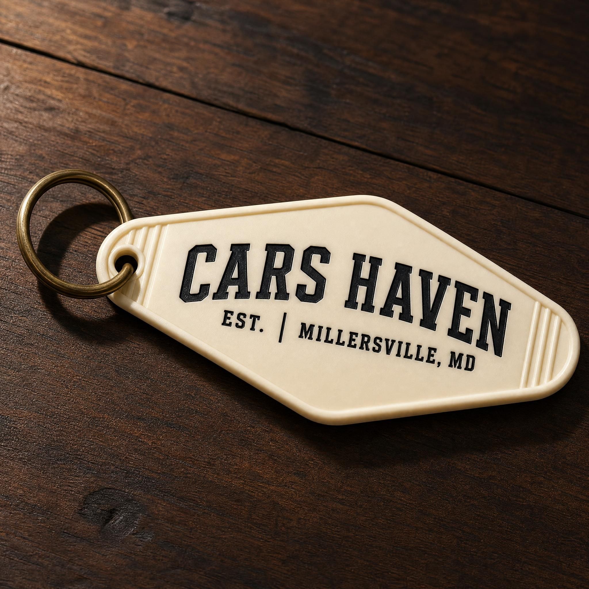 Retro Plastic Motel Key Tag